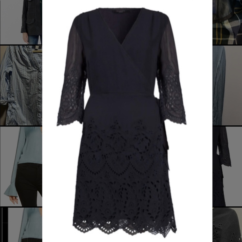 All Saints Zariah Long Sleeve Wrap Dress